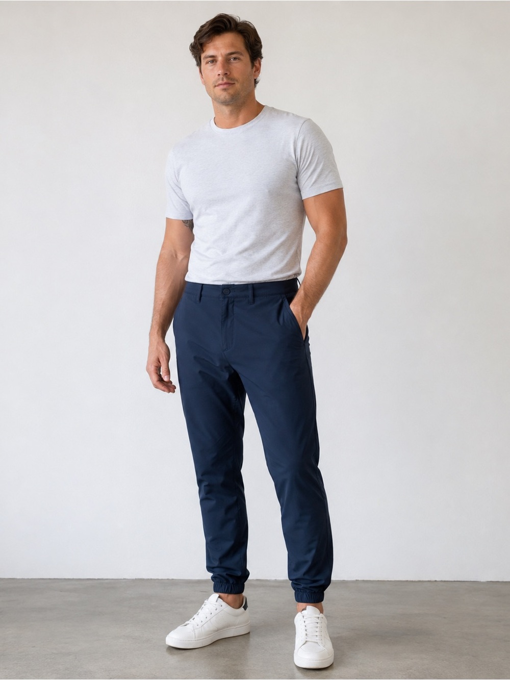 Tee Time Men’s 34 Navy Stretch Performance Golf Jogger Pants